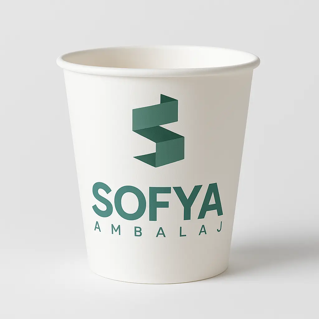 7 oz özel logo baskılı karton bardak