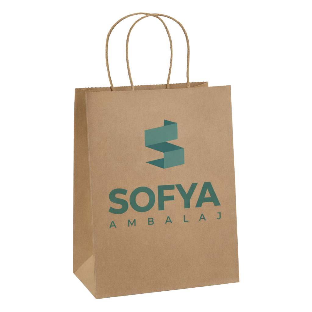 özel logo baskılı kraft çanta